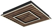 Plafoniera LED riflaj MDF cu efect de lemn WOODY 45x45cm