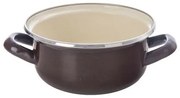 Cratiță emailată Orion cu margine inox Brown, 1 l, 1 l