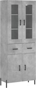 vidaXL Dulap înalt, gri beton, 69,5x34x180, lemn compozit
