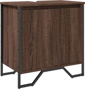 vidaXL Dulap chiuvetă de baie, stejar maro, 60x35x60 cm lemn prelucrat