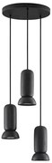 Lustra cu 3 pendule ceramica neagra PARLO