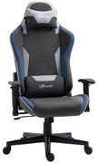 Vinsetto Scaun de Gaming Ergonomic cu Cotiere, Tetieră și Înălțime Reglabile, 66x53x128-138 cm, Albastru | Aosom Romania