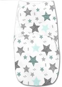 Sistem de infasat  dublu cu interior din flanel 0-3 luni Kidizi All Mint Stars