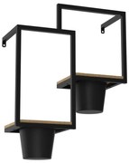 Ghiveci de flori de perete 46x36 cm negru