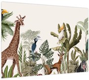 Tablou pe sticlă - Locuitorii africii (70x50 cm)