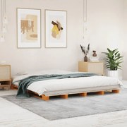 vidaXL Pat din paleți, maro ceruit, 180x200 cm, lemn masiv de pin