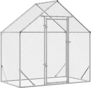 vidaXL Cușcă pentru pui Argintiu 170 x 100 x 177 cm Oțel Galvanizat