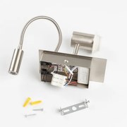 Lampă LED de perete BRILAGI NUBILA 1xE27/25W/230V + LED/3W crom mat/alb