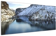 Tablou - peisaj de iarnă cu lac (120x50 cm)