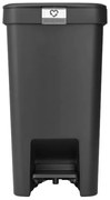 Coș cu pedală Brabantia StepUp 1008479, 16 L, Materiale ecologice, Deschidere mare, Gri închis