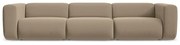 Canapea bej cu tapițerie din catifea 319 cm Ekahi – Makamii