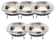 Set de 5 becuri LED G53 reglabile AR111 12W 600lm 2700K