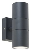 Lampă de perete exterioară gri închis cu 2 lumini IP44 - Duo