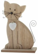 Decorațiune din lemn pentru pisici 15 cm, maro