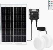 Aigostar - Plafonieră LED solară 2xLED/35W/3,7V 6000 mAh IP65 + telecomandă