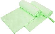 vidaXL Prosoape Sport 2 pcs Verde 200 x 100 cm Poliester și poliamidă