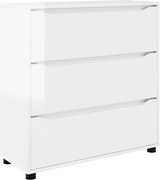vidaXL Dulap de depozitare Alb lucios 80 x 31 x 81 cm Lemn compozit