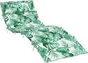 vidaXL Pernă de șezlong, model frunze, 180x60x4 cm, textil Oxford