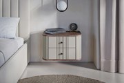Set noptiere Vesper 56 cm de perete - cașmir / nuc / mânere negre