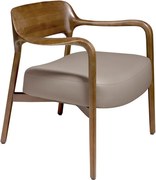 Fotoliu design modern din lemn tapitat din piele eco Mink