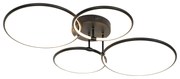 Plafoniera neagra cu LED inclus, dimmer 3 trepte, 4 lumini - Joaniqa