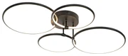 Plafoniera neagra cu LED inclus, dimmer 3 trepte, 4 lumini - Joaniqa
