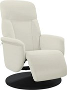 vidaXL Fotoliu rabatabil cu taburet, crem, catifea