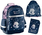 Rucsac școlar + geantă pentru pantofi și penar MINNIE MOUSE