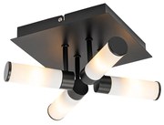 Plafoniera moderna pentru baie neagra cu 4 lumini IP44 - Bath