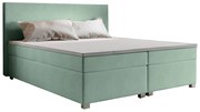 Pat matrimonial Boxspring 140 cm Simon (mentă) (cu saltea, fără sp. depozitare). 1047326