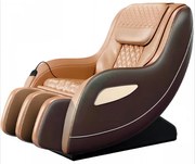 RESIGILAT- Fotoliu masaj ULPIUS, design economisire spatiu, masaj role si masaj vibrator, 3 viteze masaj, piele PU premium, Maro/Portocaliu