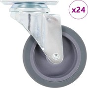 vidaXL Roți pivotante, 24 buc., 75 mm