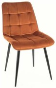 Scaun de bucătărie Chic Velvet, portocaliu