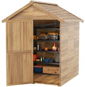 Outsunny Sopron de Lemn pentru Gradina de 6 x 6,5FT | Aosom Romania