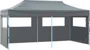 vidaXL Cort de petrecere pliabil cu 4 pereți, antracit, 3 x 6 m, oțel