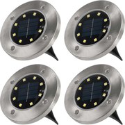 Set de grădină cu lumini solare LED încorporate Garth 4 buc