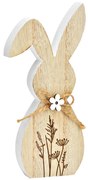 Iepure de lemn de Paste FLORAL RABBIT 20 cm