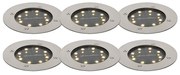 Set 6 spoturi la sol din otel cu LED IP65 Solar - Terry