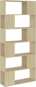 vidaXL Bibliotecă/Separator cameră, stejar sonoma, 80x24x186 cm, PAL