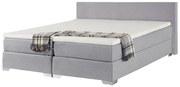 Pat matrimonial 180 cm PREMIER (cu saltele) (gri deschis). 1007441