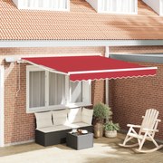 vidaXL Cortina Retractabilă with Manual 300 x 250 cm Roșu