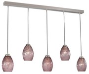 Lustra moderna cu 5 pendule design italian 10008 Amethyst