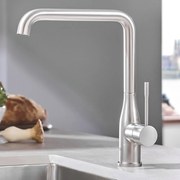 Baterie bucatarie Grohe Essence pipa rotativa crom periat Supersteel