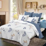 Lenjerie de pat 2 persoane, bumbac finet, 6 piese, 2 fete, SP620