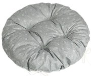 Bellatex Perna Adéla matlasată rotundă cu florigonflabile gri, 40 x 40 cm