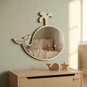Oglindă Decorativă din Lemn pentru Camera Copilului | Dreamy Whale