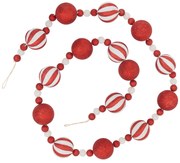 Ghirlandă de Crăciun cu globuri, 180 cm