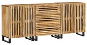 vidaXL Dulapuri, 3 buc., 60x34x75 cm, lemn masiv de mango brut