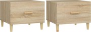 vidaXL Măsuțe de cafea 2 buc. stejar sonoma 50x50x40 cm lemn compozit