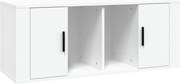 vidaXL Comodă TV, alb, 100x35x40 cm, lemn prelucrat